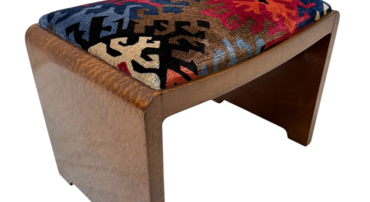 Art Deco Stool by De Coene Frères Kortrijk, 1930s